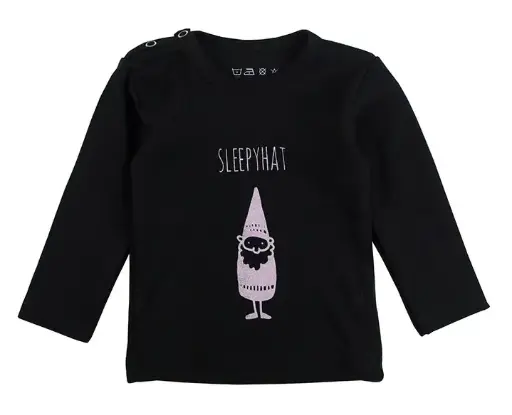 T-Shirt Sleepyhat Black | Zwart