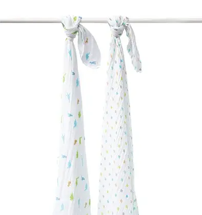 [01589-07] Lingettes Hydrophiles 120x120cm 2 Pièces Star Dino | Multicolore