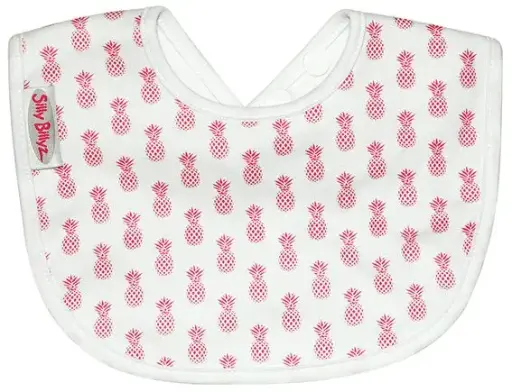 [01630-17] Bavoir Newborn Jersey Ananas | Rose