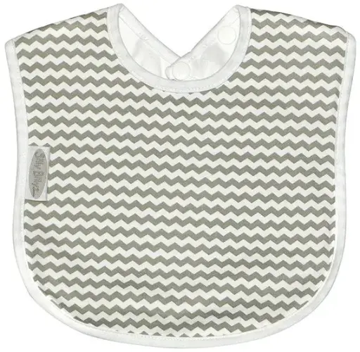 [01631-02] Bavoir Junior Jersey Chevron Grey | Gris