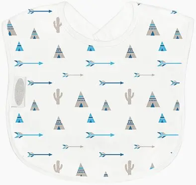 [01631-04] Bavoir Junior Jersey Tee Pee | Blanc/Bleu