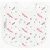[01631-06] Bavoir Junior Jersey Feathers Pink | Blanc/Rose