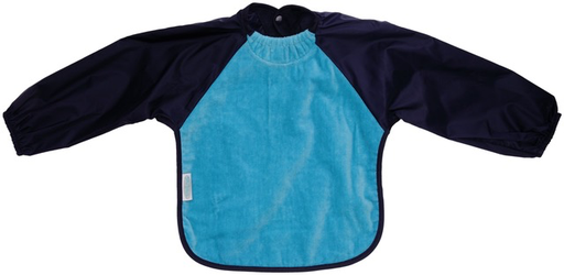 [01675-15] Bavoir Manches Longues Medium Aqua/Marine | Bleu