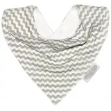 [01639-02] Bavoir Bandana Jersey Chevron Grey | Gris