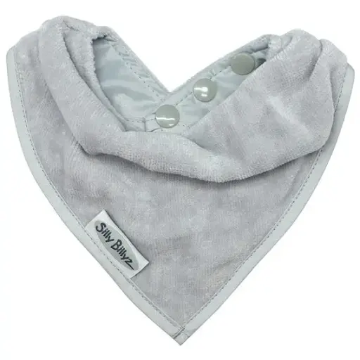 [01679-02] Bavoir Bandana Stretch Light Grey | Gris