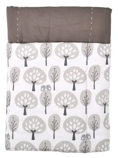 [01311-300] Couverture 100x130cm Forest | Blanc/Gris