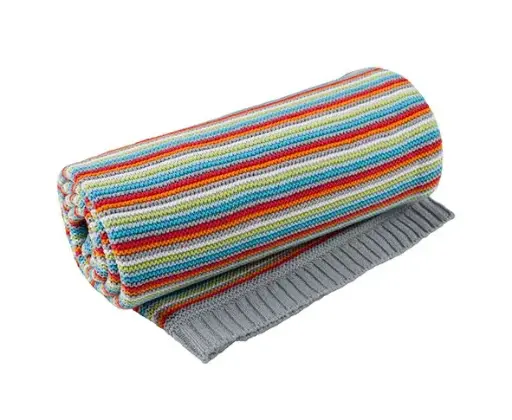 [01316-311] Couverture Tricotée 100x130cm Fabel | Multicolore