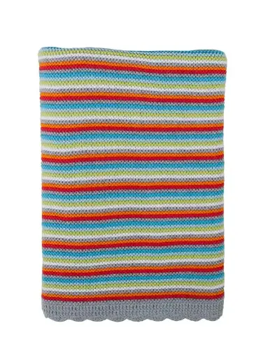 [01306-311] Couverture Tricotée 75x90cm Fabel | Multicolore