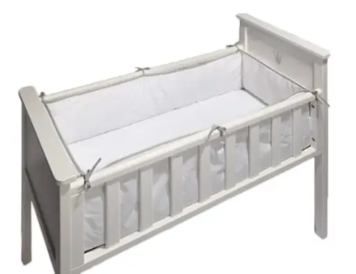 [00211-16] Crib Bumper And Fitted Sheet Crib | White