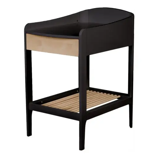 [00214-92] Verzoringstafel Wave Black Satin/Wax | Zwart