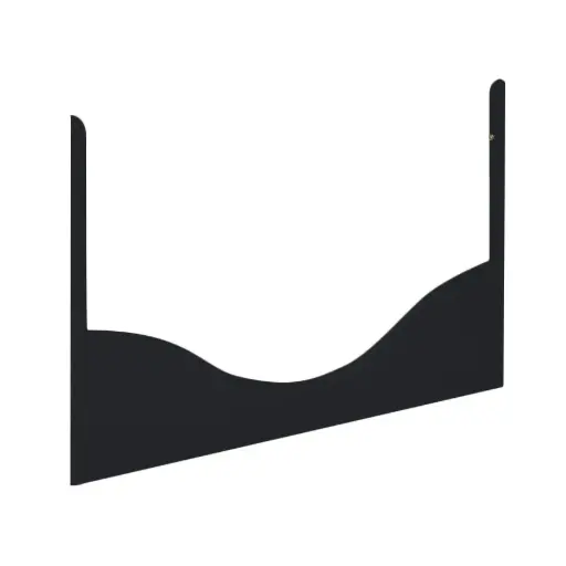 [00209-92] Panneau latéral pour lit 60x120cm Wave Noir | Noir