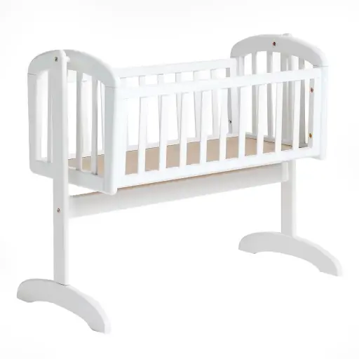 [00211-03] Swinging crib 40x90cm Lux White | White