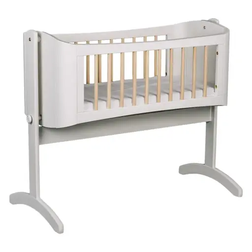 [00211-91] Swinging crib Wave White/Wax | White