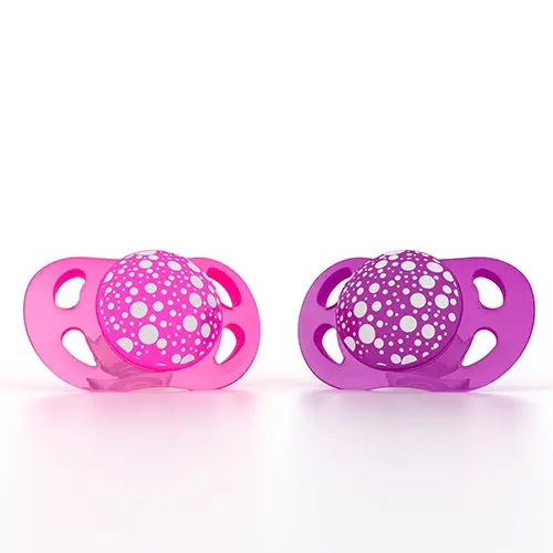 [78082-00] Pacifiers 0-6m 2 Pieces Pink/Purple | Pink/Purple