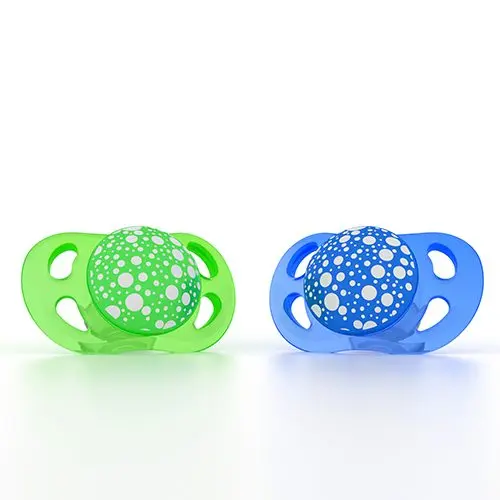 [78083-00] Sucettes 0-6m 2 Pièces Blue/Green | Bleu/Vert