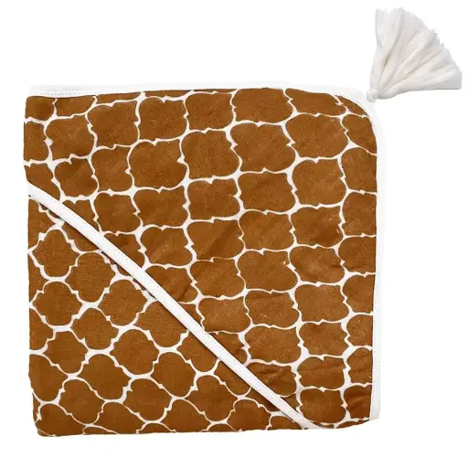 [01601-727] Cape de bain Hydrophile 100x100cm Once Upon A Dream Hazel Brown | Marron