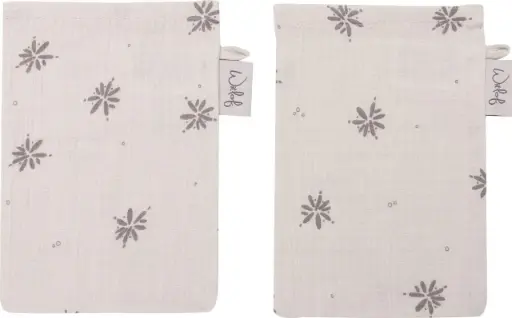[01604-713] Wash mitts Muslin 2 Pieces Little Charm | Ecru