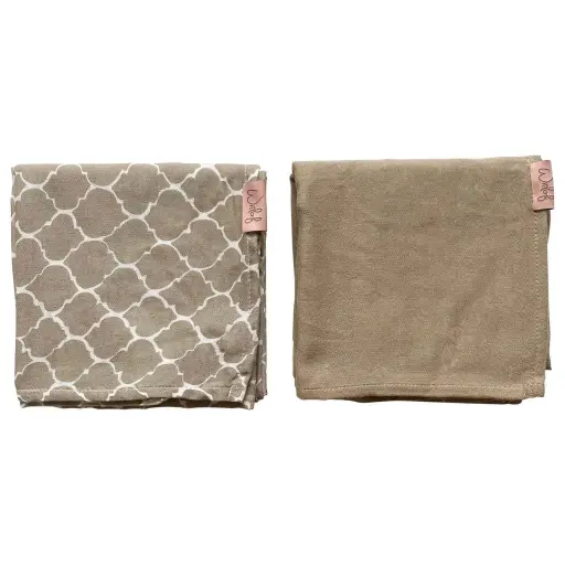[01609-728] Lingettes Hydrophile 80x80cm 2 Pièces Once Upon A Dream Sand | Beige