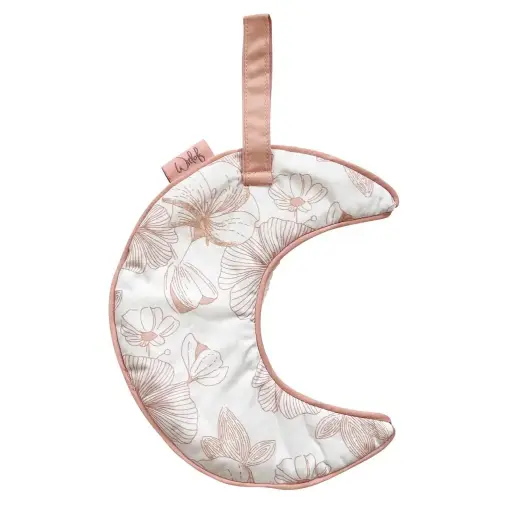 [11052-012] Pacifier cloth Flower Powder | White/Pink