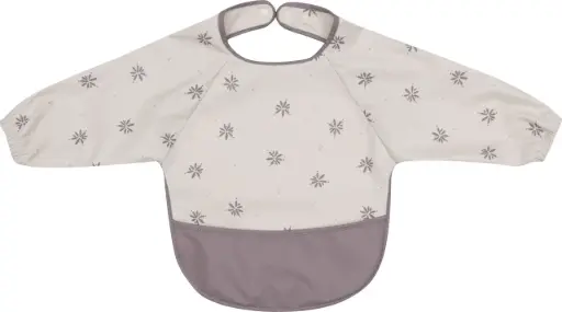 [01659-713] Bib Long Sleeves Little Charm | Ecru