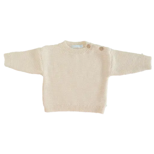 Pullover Gebreid Seedpearl | Ecru