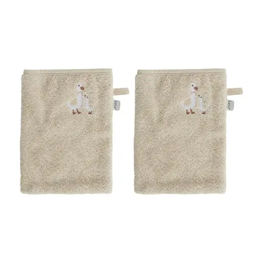 [03032-025] Washandjes 2 Stuks Dear Goose | Ecru 