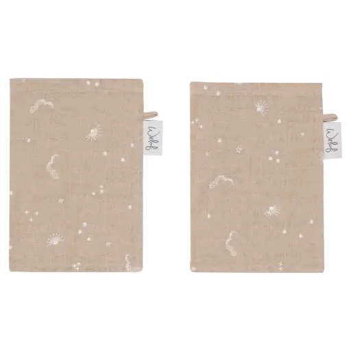 [01604-919] Gants de toilette Hydrophile 2 Pièces Galaxy Dreams | Ecru