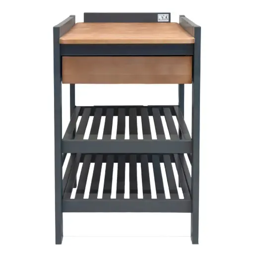 [00214-17] Verzorgingstafel Lars Duo Seal Grey/Teak | Grijs