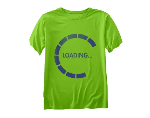 T-shirt 'Loading' | Groen 