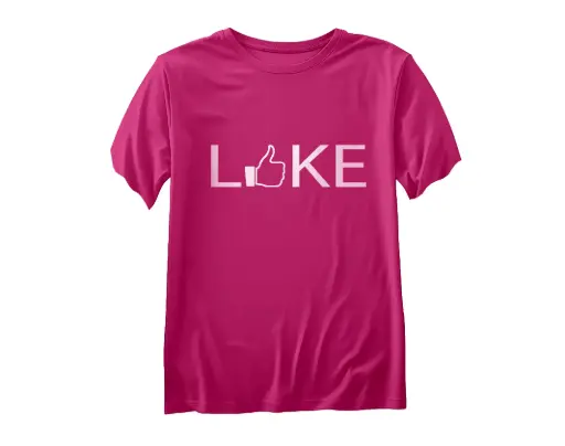 T-shirt 'Like' | Fuchsia