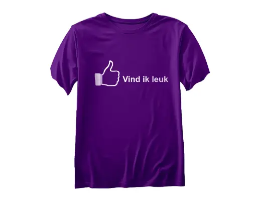 T-shirt 'Vind ik leuk' | Violet