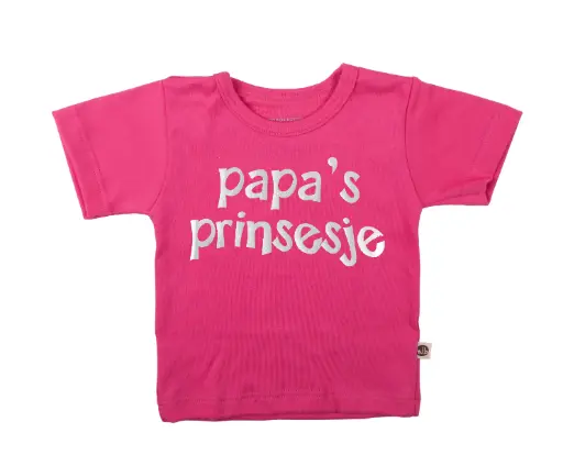 T-shirt 'Papa's prinsesje' | Fuchsia
