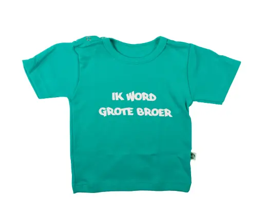T-shirt 'Ik word grote broer' | Turquoise