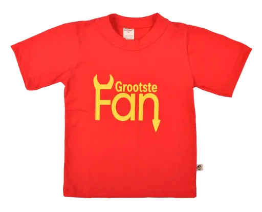 T-shirt Rode Duivels 'Grootste fan' | Rood 