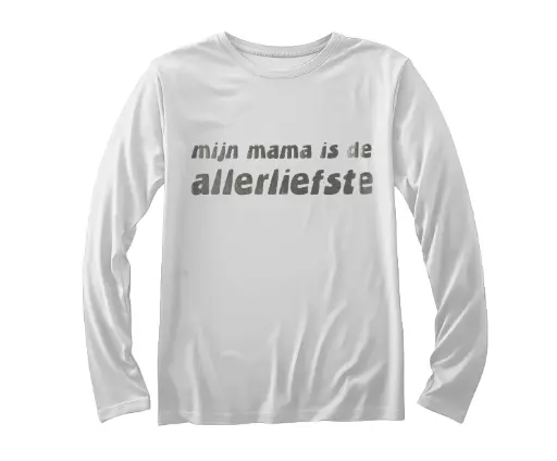 T-shirt Lange Mouw 'Mijn mama is de allerliefste' | Wit