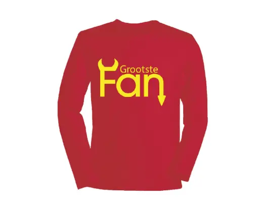 T-shirt à Manches Longues Rode Duivels 'Grootste Fan' | Rouge