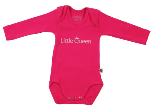 Body à Manches Longues 'Little queen' | Fuchsia