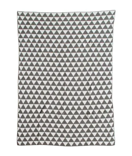 [01305-551] Deken Gebreid 75x100cm Triangel | Grijs